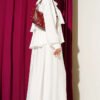 Tie-Neck Layered Skirt Set White wholesale clothing set view 3 - Hicabistan Turkey factory