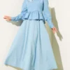 Lace Collar Skirted Two-Piece Set