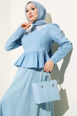 Alternative view of Lace Collar Skirted Two-Piece Set