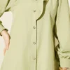 Ruffled Collar Stone Button Shirt Stone al por mayor shirt view 4 - Hicabistan fábrica Turquía