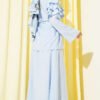 Ruffled Collar Skirt Set Blue بالجملة clothing set view 3 - Hicabistan مصنع تركيا