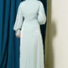 Bow-Tie Embellished Evening Dress en gros dress view 3 - Hicabistan usine Turquie