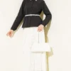 Stone-Embellished Short Shirt Black all'ingrosso shirt view 2 - Hicabistan fabbrica Turchia