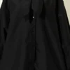 Loose Fit Shirt with Ties at the Collar Black بالجملة shirt view 4 - Hicabistan مصنع تركيا