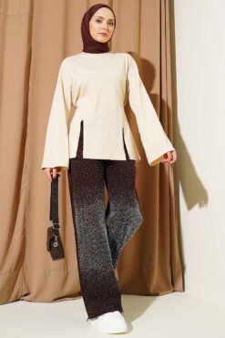 منظر بديل لـ Side Tie Slit Tunic Beige