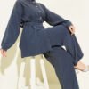 Side Sash Detailed Tencel Two-Piece Set
