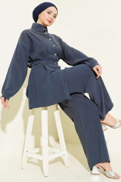 Side Sash Detailed Tencel Two-Piece Set