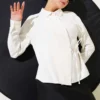 Side Tied Tencel Short Shirt White