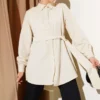 Side Tied Tunic Beige