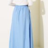 Flared Skirt with Side Pocket Detail Blue wholesale skirt view 3 - Hicabistan Turkey factory
