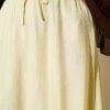 Flared Skirt with Side Pocket Detail Yellow wholesale skirt view 4 - Hicabistan Turkey factory