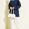 Side Tie Denim Kimono Dark Blue al por mayor kimono view 2 - Hicabistan fábrica Turquía
