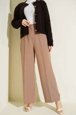 Alternative view of Half Waist Elastic Basic Pants