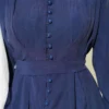 Half Brit Buttoned Trousers Tencel Dress Indigo Großhandel dress view 4 - Hicabistan Türkei Fabrik