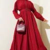 Half-Zip Mevlana Dress Burgundy