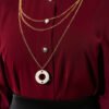 Batwing Sleeve Necklace Oversized Shirt Burgundy groothandel shirt view 4 - Hicabistan Turkije fabriek