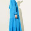 Half Buttoned Front Button Dress Blue groothandel dress view 3 - Hicabistan Turkije fabriek