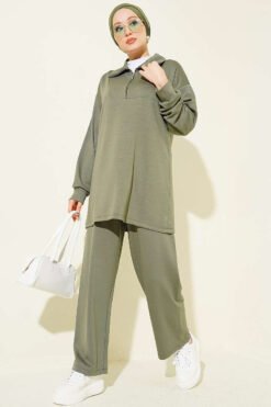 Half-Zip Loisha Tunic Two-Piece Set