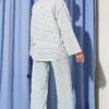 Striped Tied Kimono Blue - Image 3