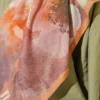 ⁦120 cm Flower Pattern Scarf Camel⁩ - الصورة ⁦4⁩
