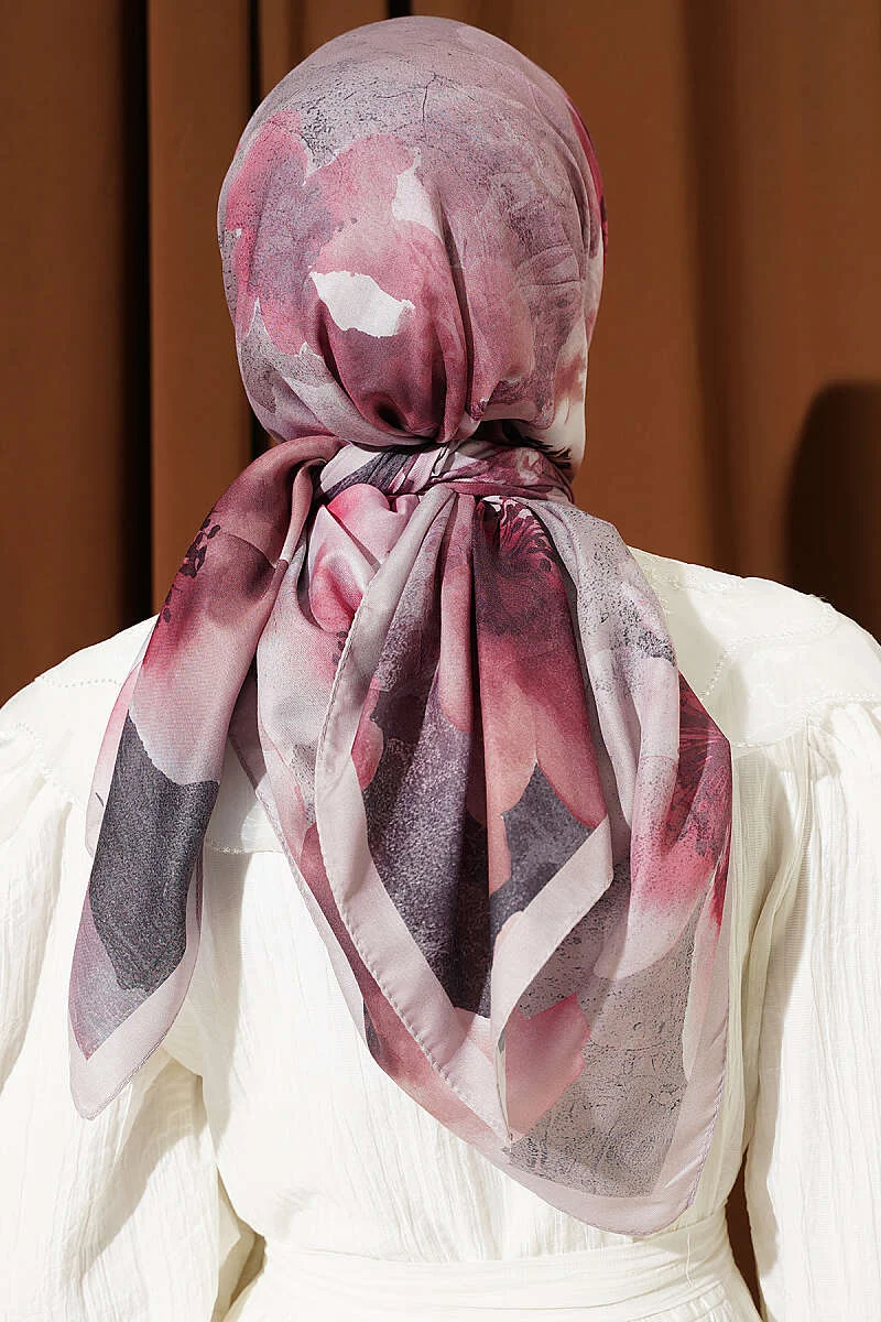 120 cm Flower Pattern Scarf - Image 3