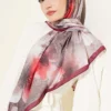 120 cm Flower Pattern Scarf Plum
