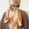 120 cm Flower Pattern Scarf Yellow - الصورة 3