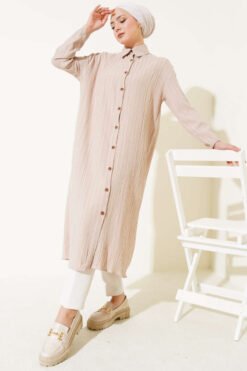 Vista alternativa de Bark Long Shirt Beige