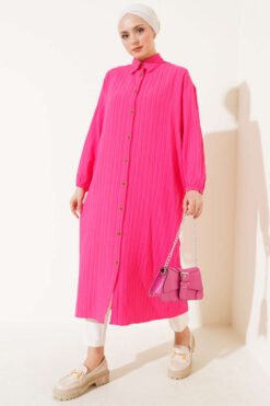 Bark Long Shirt Fuchsia