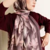 Watercolor Pattern Bamboo Crinkle Scarf