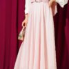 Belted Flared Skirt Pink