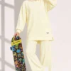 Embroidered Detail Loose Fit Lounge Set Yellow - immagine 2