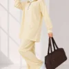 Embroidered Detail Loose Fit Lounge Set Yellow - immagine 4