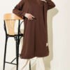 Emblem Long Basic Tunic Brown