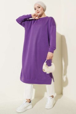 Emblem Long Basic Tunic Lilac