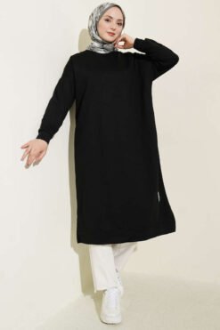 Emblem Long Basic Tunic Black