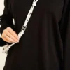 Asymmetrical Cut Basic Skirt Set Black - Imagen 4