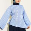 Asymmetrical Cut Thick Striped Tunic