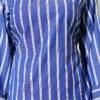 Asymmetrical Cut Thick Striped Tunic Navy Blue – Bild 4