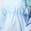 Asymmetrical Cut Poplin Tunic Blue – Image 4