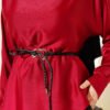 Asymmetrical Satin Tunic Burgundy - Image 4