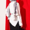 Asymmetrical Satin Tunic Ecru - immagine 3