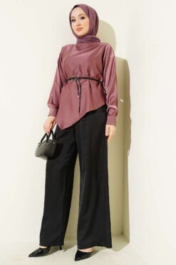 Vista alternativa di Asymmetrical Satin Tunic