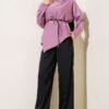 Asymmetrical Satin Tunic Lilac - Afbeelding 2
