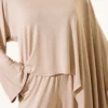 Asymmetrical Cut Blouse Two-Piece Set Beige - immagine 4