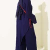 Asymmetrical Cut Blouse Two-Piece Set Navy Blue - Afbeelding 3