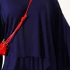 Asymmetrical Cut Blouse Two-Piece Set Navy Blue - Afbeelding 4