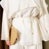 Asymmetrical Shoulder Cloak Two-Piece Set Ecru – Bild 4