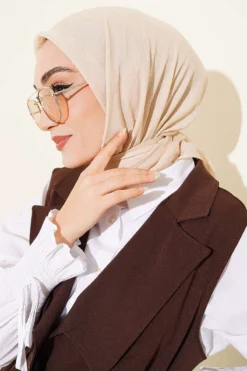 Alternative Ansicht von Aya Series Thin Cotton Scarf Beige