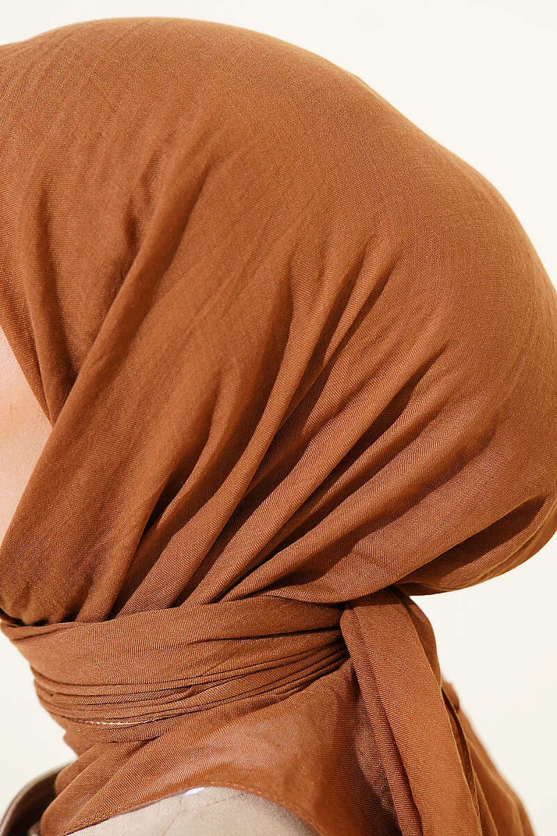 Aya Series Thin Cotton Scarf Camel – Image 4
